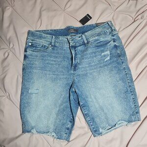 Torrid Light Blue Jegging Bermuda Shorts